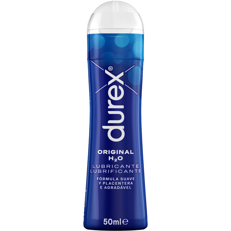 Lubrificante Durex Play Naturale H2O in flacone da 50 ml, con etichetta e tappo visibili, ideale per uso intimo.