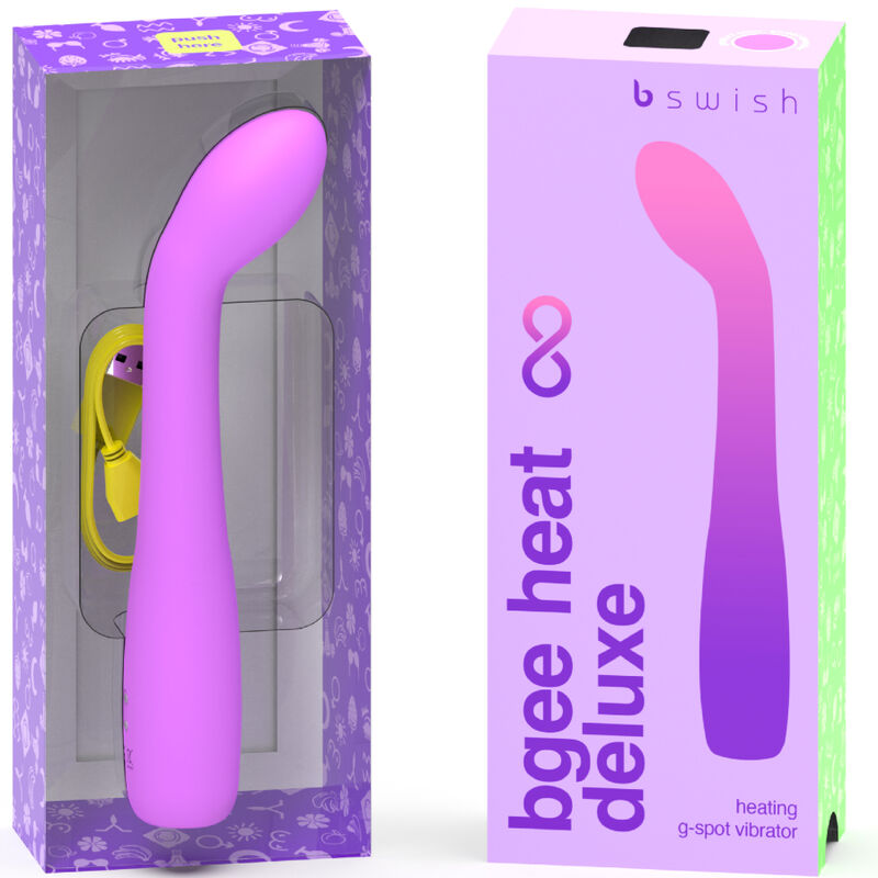 Vibratore ricaricabile B SWISH BGEE HEAT INFINITE DELUXE in silicone lavanda, con design ergonomico e superficie liscia.