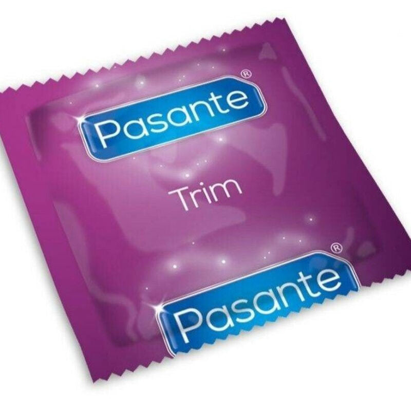 Preservativi Pasante Trim Closer Fit in confezione da 144 unità, confezione sigillata e dettagliata visibile nell'immagine.