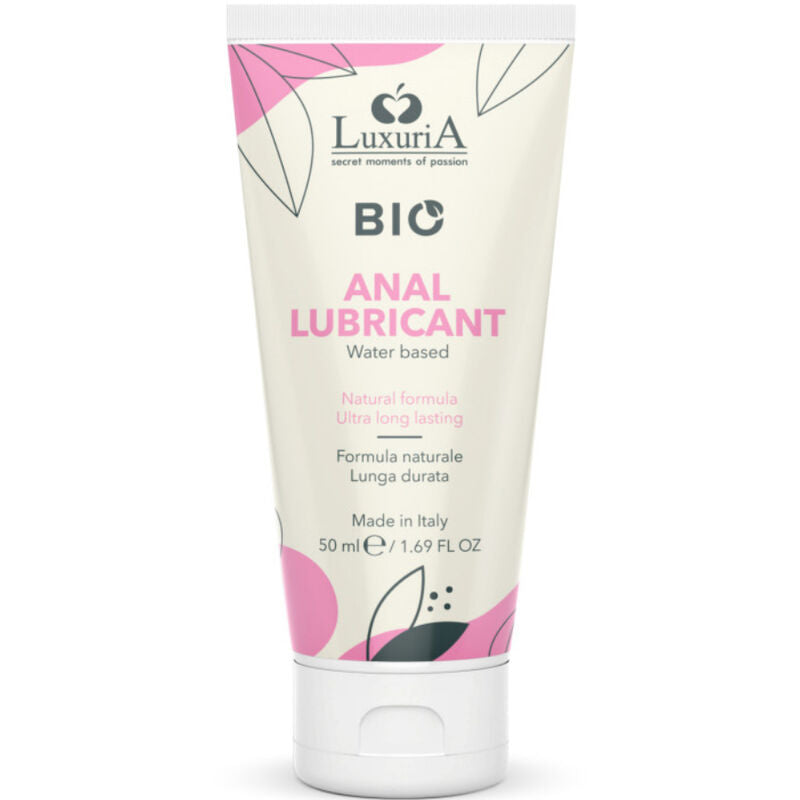 Lubrificante biologico a base d'acqua INTIMATELINE LUXURIA per analisi, flacone da 50 ml, texture liscia e facilmente applicabile