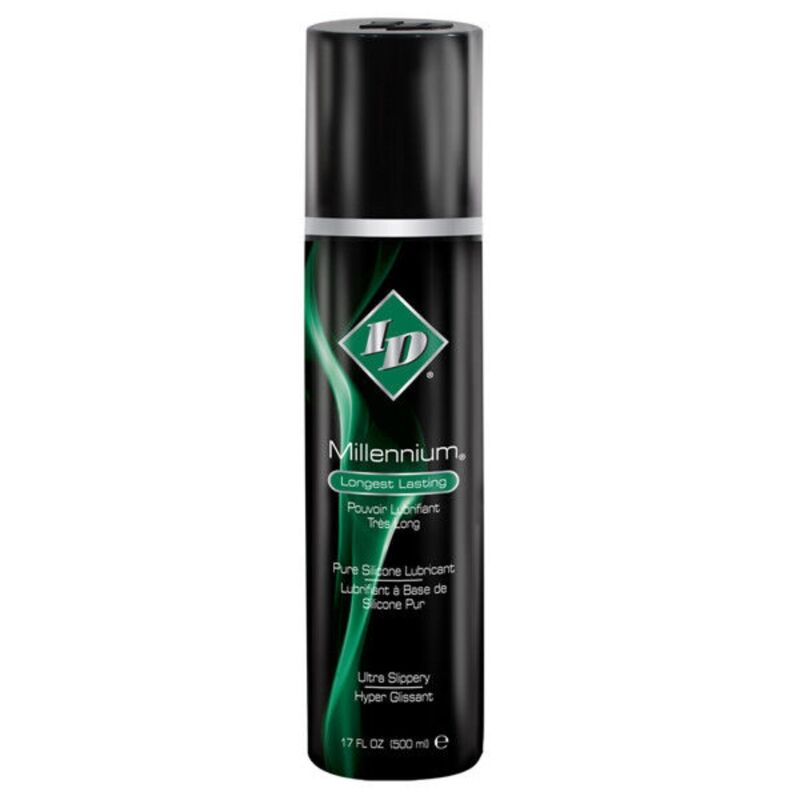 Lubrificante a base silicone ID MILLENIUM da 500 ml, lunga durata, bottiglia con tappo in plastica, prodotto per lubrificazione efficace