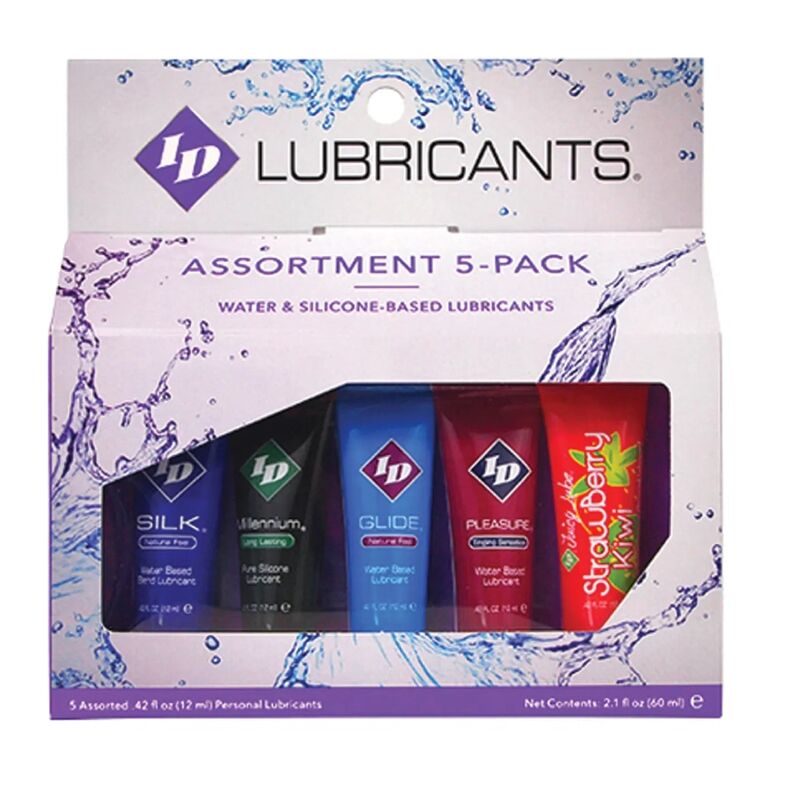 ID JUICY LUBE - ASSORTED PACK OF 5 12ML LUBRICANT TUBES