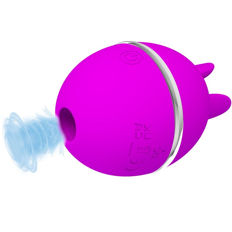 Vibratore in silicone viola Gemini Ball di PRETTY LOVE FLIRTATION, design rotondo e liscio, ideale per stimolazione e piacere.