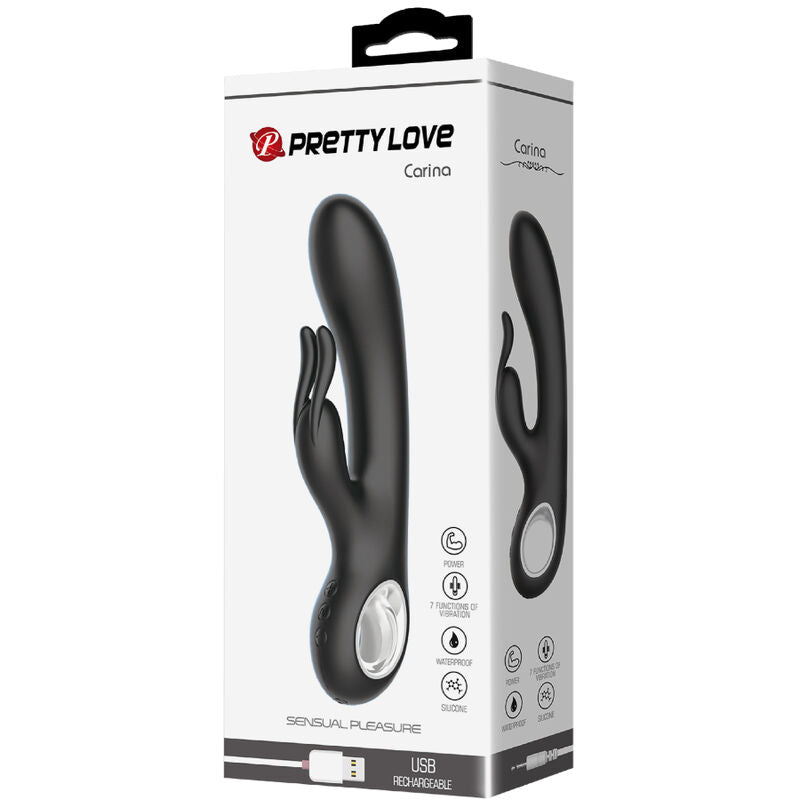 Vibratore clitoride e stimolatore G-spot PRETTY LOVE Carina, dispositivo rosa con design ergonomico e funzioni di stimolazione.