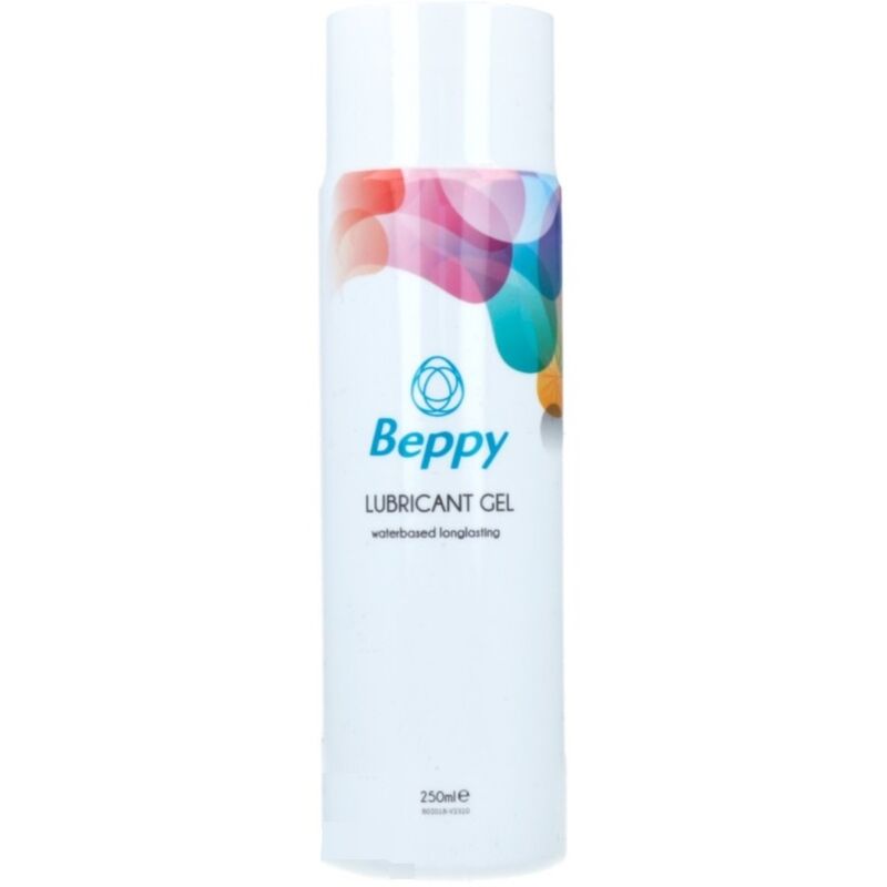 Gel lubrificante Beppy a base acquosa, contenuto da 250 ml, con confezione e etichetta visibile sul prodotto