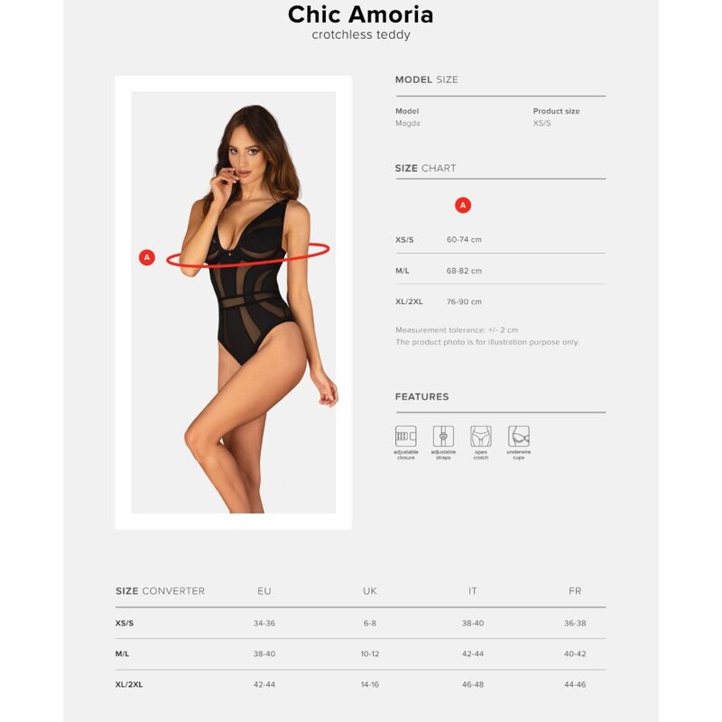 OBSESSIVE - CHIC AMORIA TEDDY BEAR XS/S