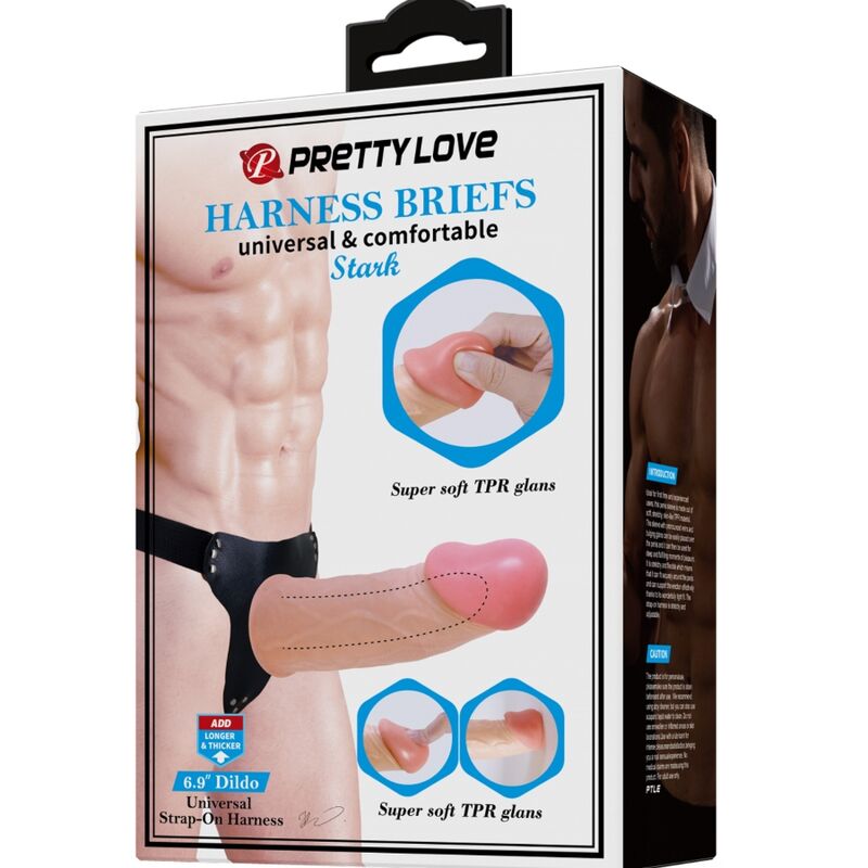Imbragatura Stark com design confortável da marca Pretty Love, mostrada em imagem com detalhes de tecido e elástico preto