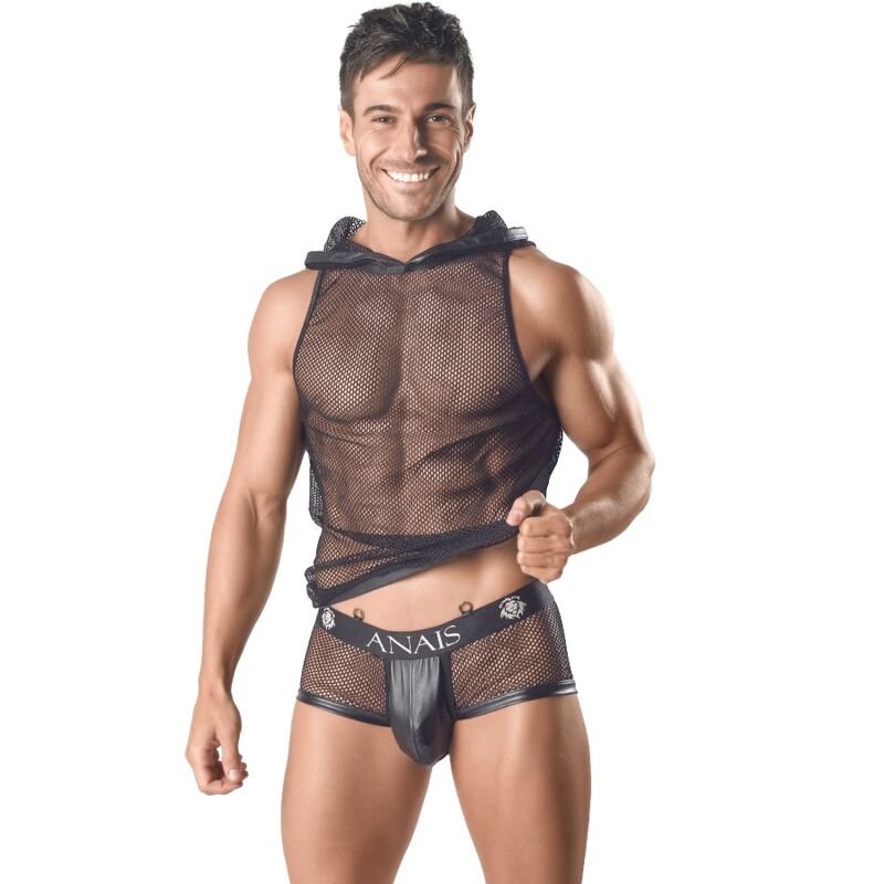 Maglietta con cappuccio ANAIS MEN ARES in taglia XXXL, tessuto morbido e stile casual, visibile in dettaglio nell'immagine.