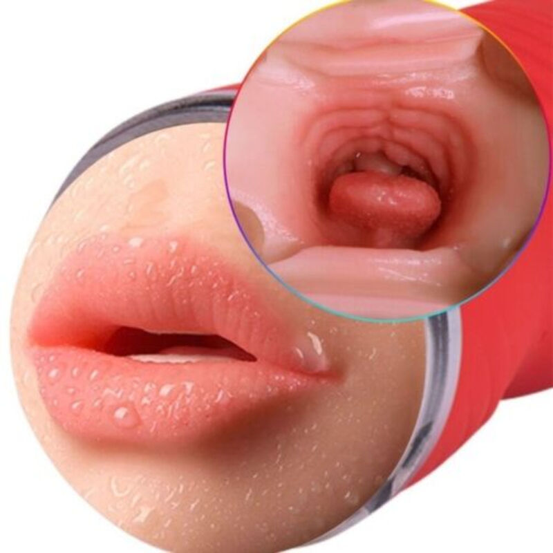 ARMONY - RED MASTURBATOR WITH DOUBLE VAGINA AND MOUTH