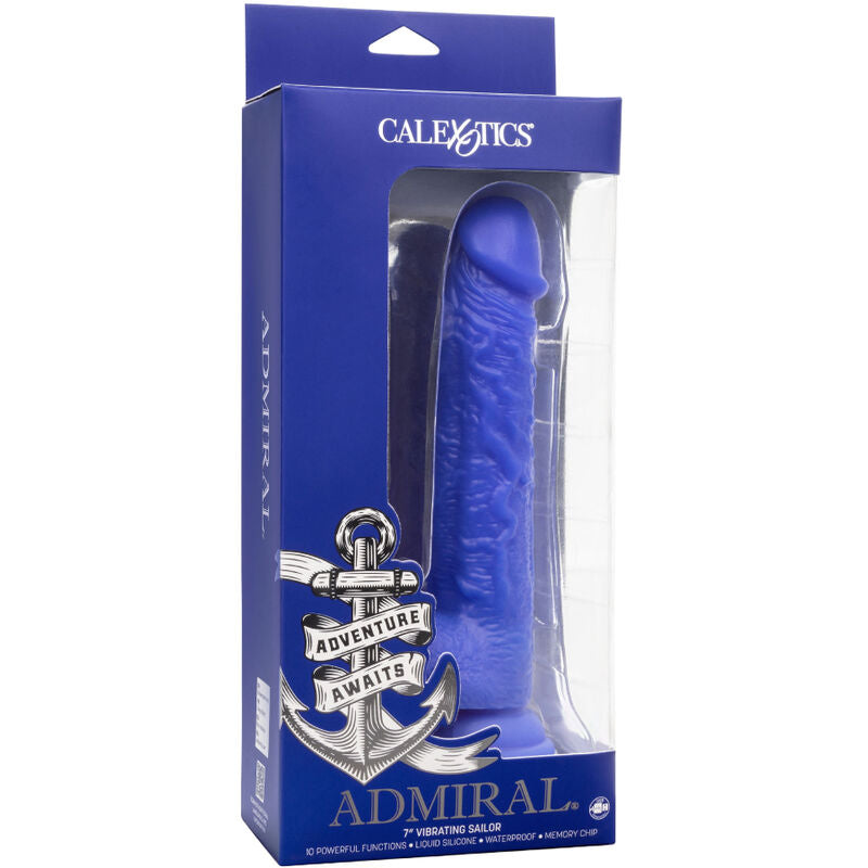 CALEXOTICS - ADMIRAL SAILOR BLUE REALISTIC DILDO VIBRATOR