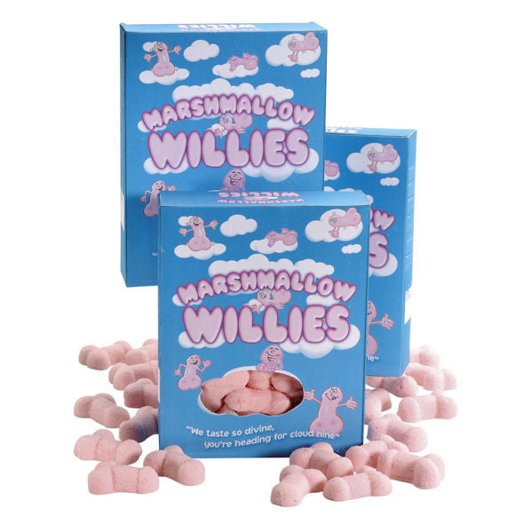 Dolci nuvole a forma di pene di Spencer & Fleetwood, decorazioni dolci colorate e dettagliate.