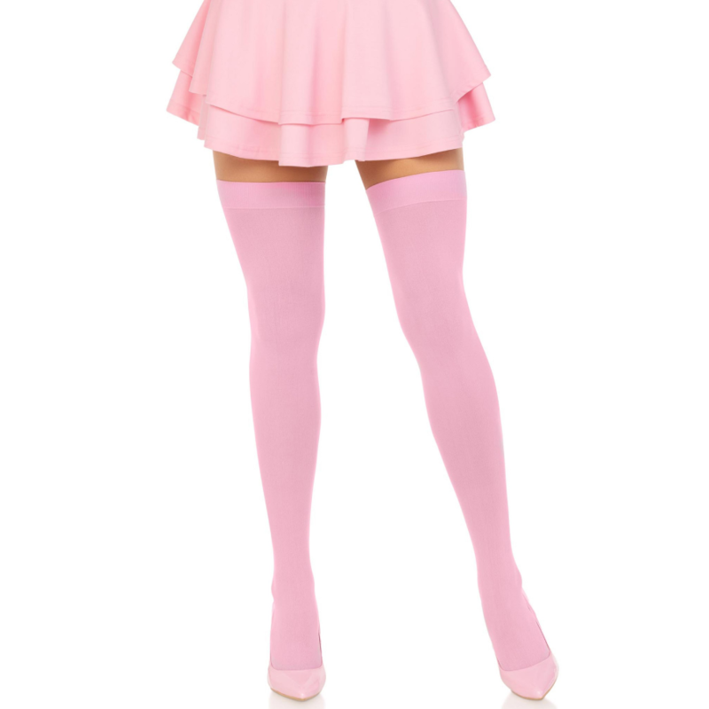 LEG AVENUE - PINK NYLON SOCKS