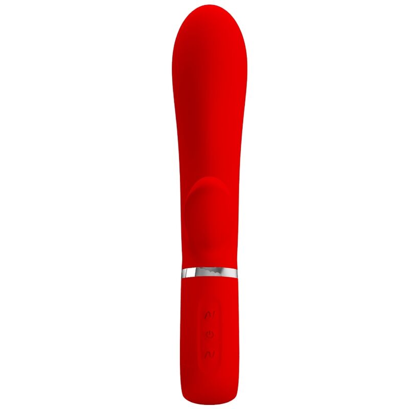 Vibratore multifunzione G-Spot Pretty Love Thomas rosso, design ergonomico e dettagli vibranti, marca Pretty Love Flirtation.
