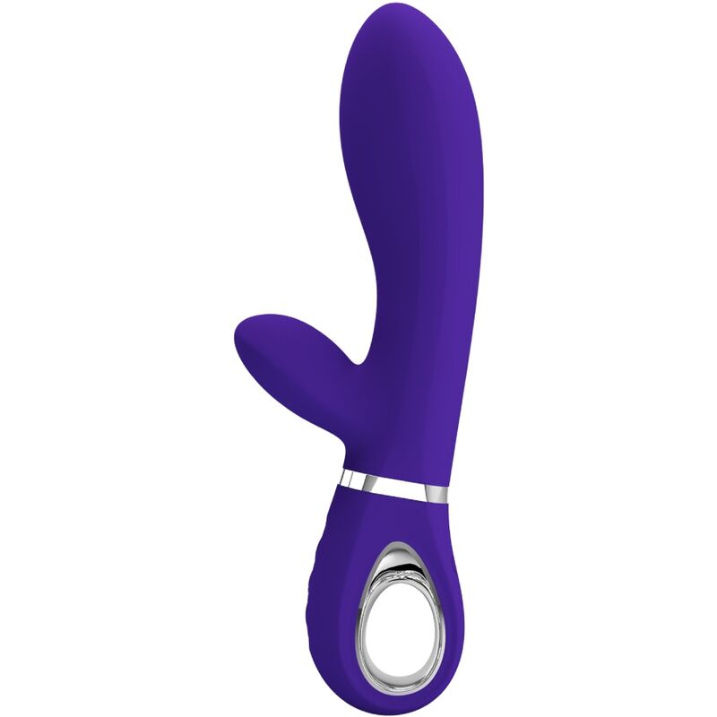Vibratore multifunzione G-spot Pretty Love Thomas Viola, design ergonomico e dettagli colorati, per stimolazione intensa e piacere.