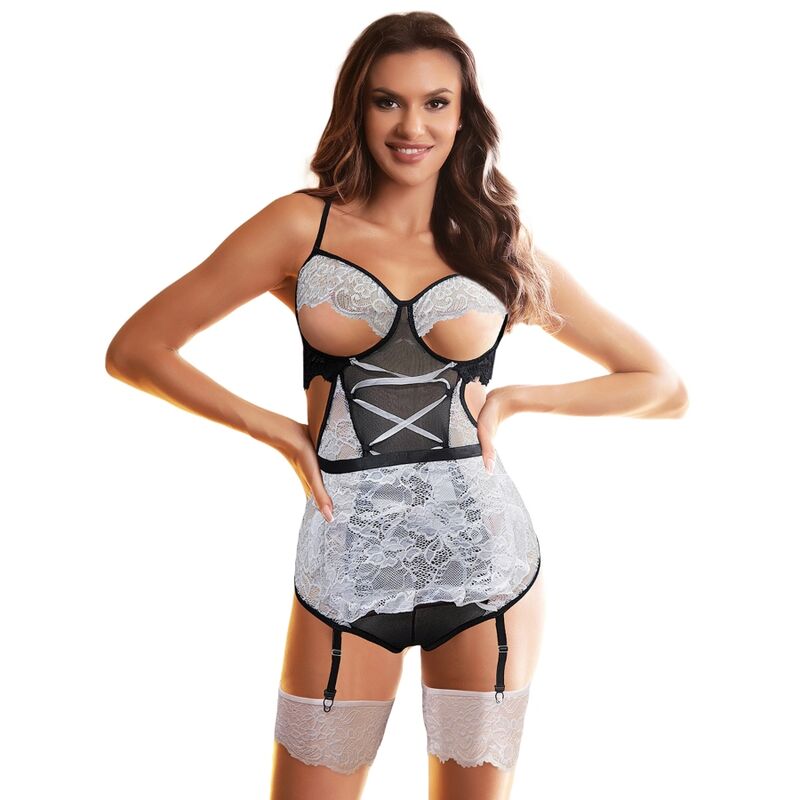 Costume da cameriera SUBBLIME COSTUMES, taglia S/M, completo con abito nero e grembiule bianco, perfetto per feste in maschera.