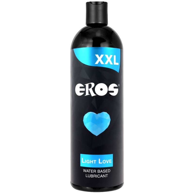 Gel lubrificante EROS XXL LIGHT LOVE a base acqua, 600 ml, per massaggi e intimità, con formula leggera e idratante.