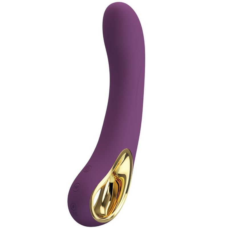 Vibratore ricaricabile viola PRETTY LOVE ETHAN, prodotto della linea PRETTY LOVE SMART, con dettagli e forma ergonomica visible nell'immagine.
