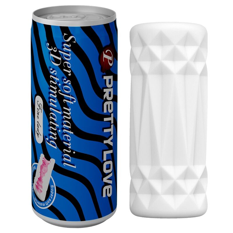 Stimolatore 3D Can modello 2 di Pretty Love Male, dispositivo di piacere con design realistico e dettagli eleganti.