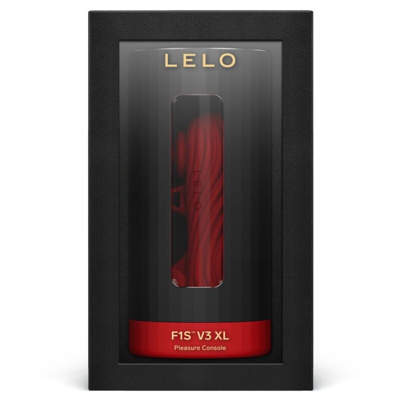 Masuratore maschile LELO F1S V3 Rosso XL con dettagli interni visibili, design ergonomico e superficie liscia in primo piano.