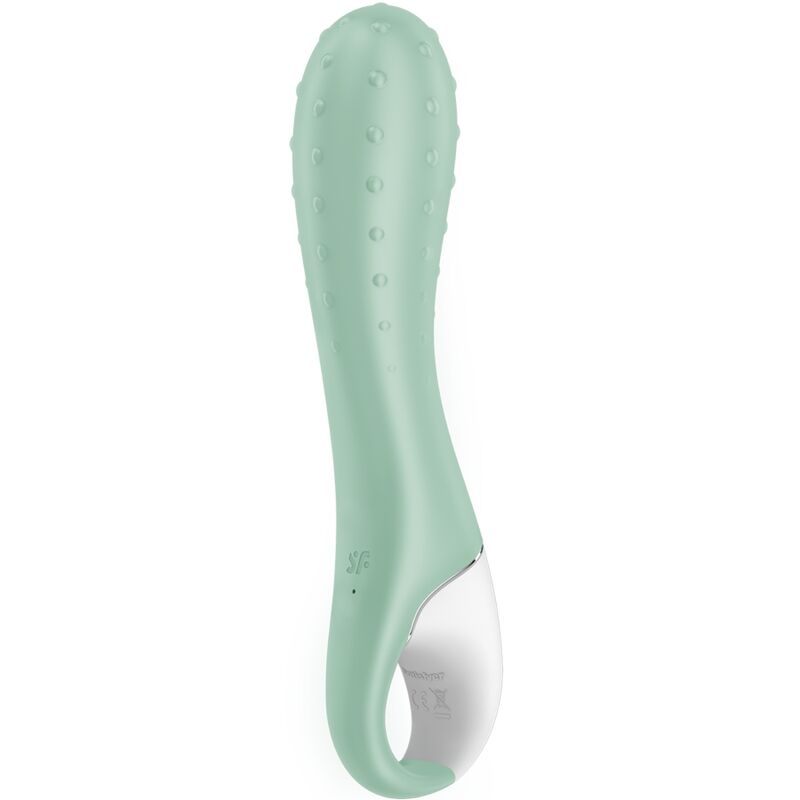Pompa ad aria SATISFYER AIR PUMP VIBRATOR 3 Punti G gonfiabile, design compatto e dettagli visibili nel prodotto.