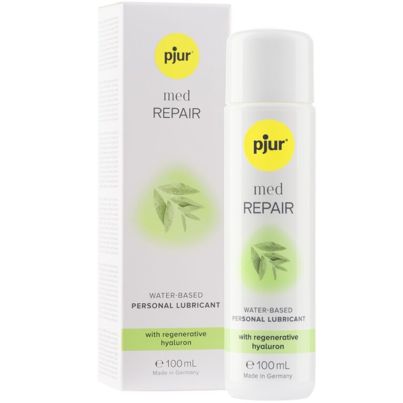 Lubrificante riparatore PJUR Med da 100 ml, crema idratante e lenitiva per la cura della pelle sensibile e secca.