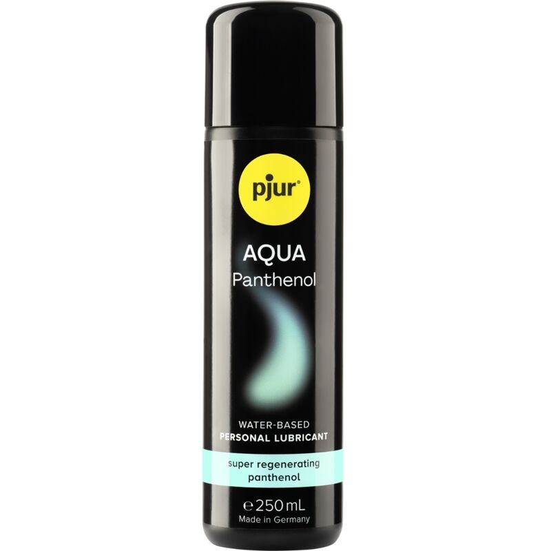 Lubrificante a base d'acqua PJUR AQUA PANTENOLO in bottiglia da 250 ml, ideale per uso intimo e comfort.