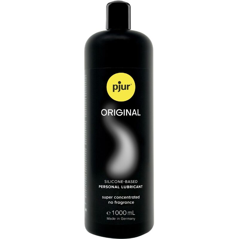 Lubrificante al silicone originale PJUR in bottiglia da 1000 ml, liquido trasparente e setoso, ideale per uso intimo e massaggi.