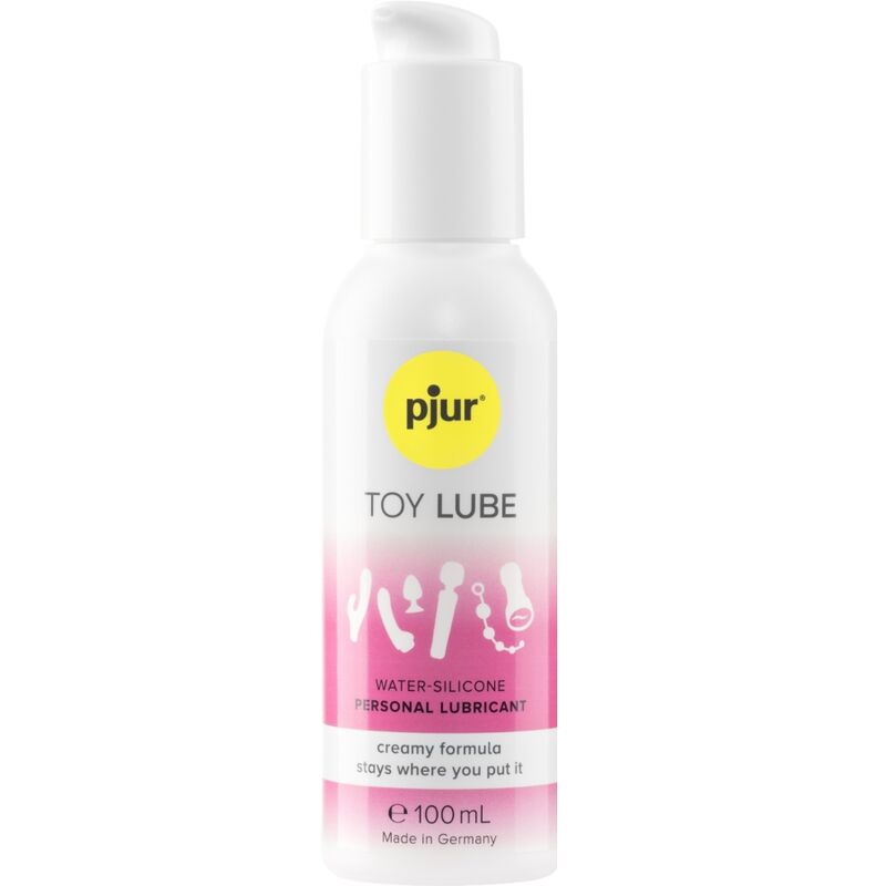 Lubrificante per giocattoli PJUR Donna in flacone da 100 ml, gel trasparente e idratante per usi intimi sicuri.
