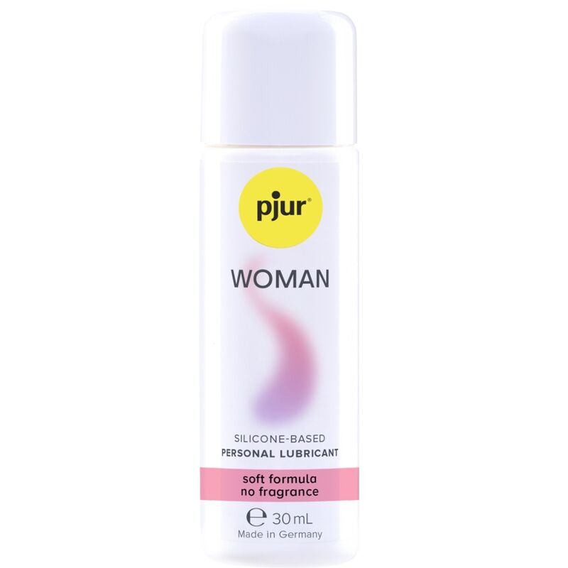Lubrificante bodyglide PJUR per donna in flacone da 30 ml, confezione con tubo di lubrificante trasparente e compatto.