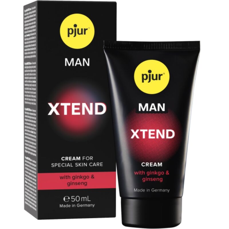 Crema da massaggio stimolante PJUR MAN XTEND in tubetto da 50 ml, crema per massaggi sensuali e rilassanti.