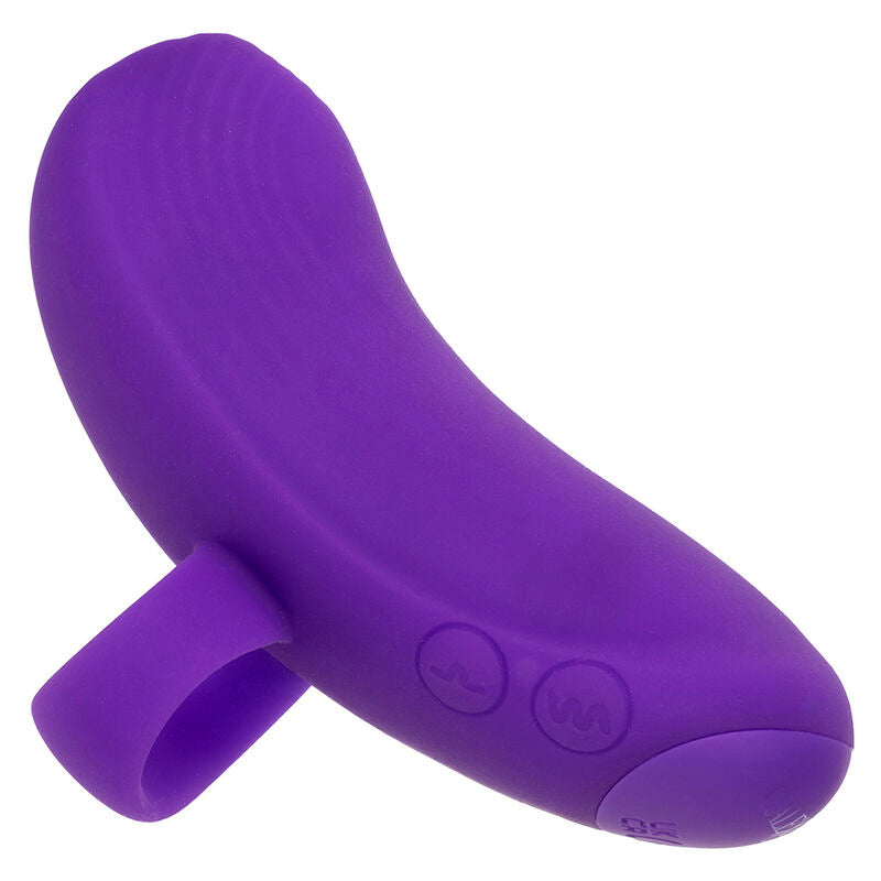 Massaggiatore portatile CALEXOTICS Envy con palla rotante viola e 7 vibrazioni, per il relax muscolare.