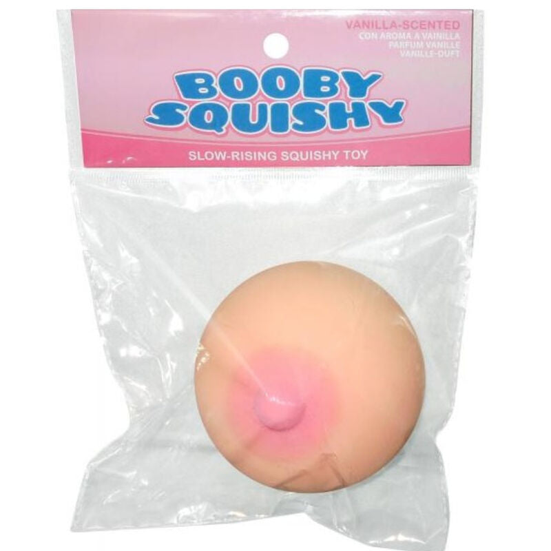 Pupazzo Kheper Games Booby Squishy in silicone rosa con dettagli realistici per relax e gioco.