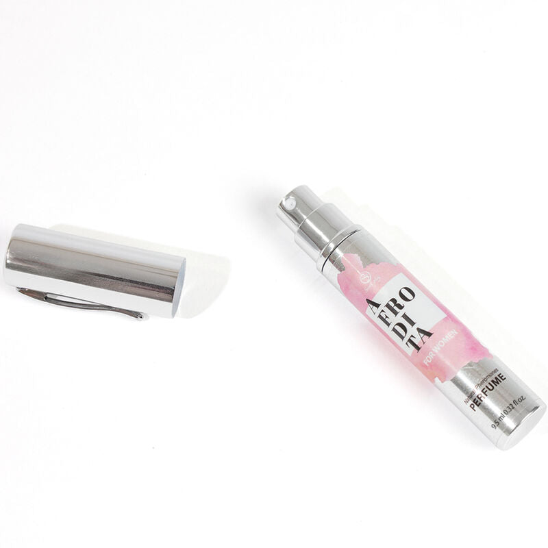 Spray di profumo afrodita di SECRETPLAY COSMETIC, formato da viaggio, con design elegante e flacone compatto per donna.
