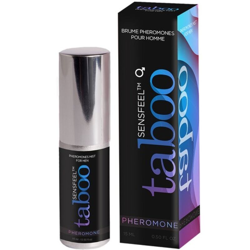 Profumo RUF Taboo Pheromone per lui in flacone da 15 ml, con etichetta visibile e dettagli del packaging