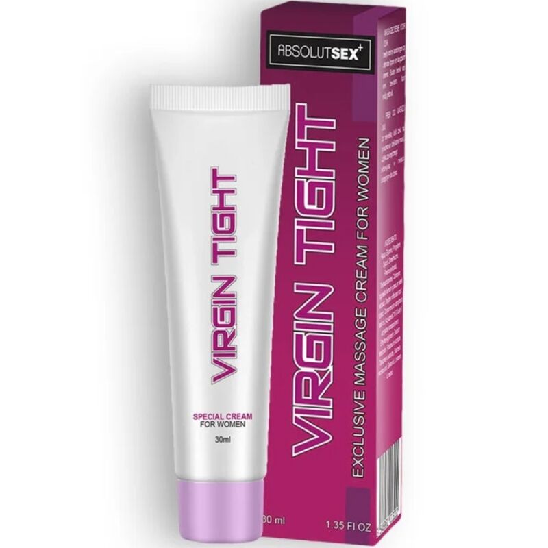 Crema rassodante RUF Virgin Tight per vagina, confezione da 30 ml, con tubo e etichetta visibile in immagine