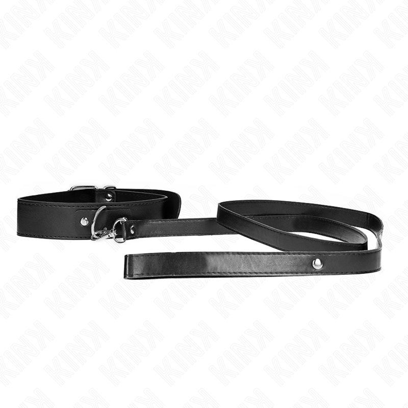 Collana con cintura regolabile KINK, lunga 116 cm, cinturino nero in pelle, dettagli eleganti e pratici, stile audace e versatile