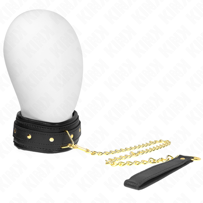 Collana KINK con cinturino in similpelle spugna, modello regolabile da 37 a 54 cm, 3 cm di larghezza, accessorio di moda.