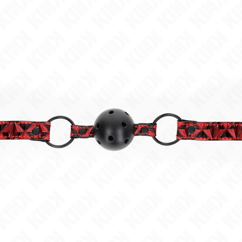 KINK - DIAMOND PATTERN BALL GAG 4.5 CM MODEL 2 64.5 CM ADJUSTABLE 42-60 CM