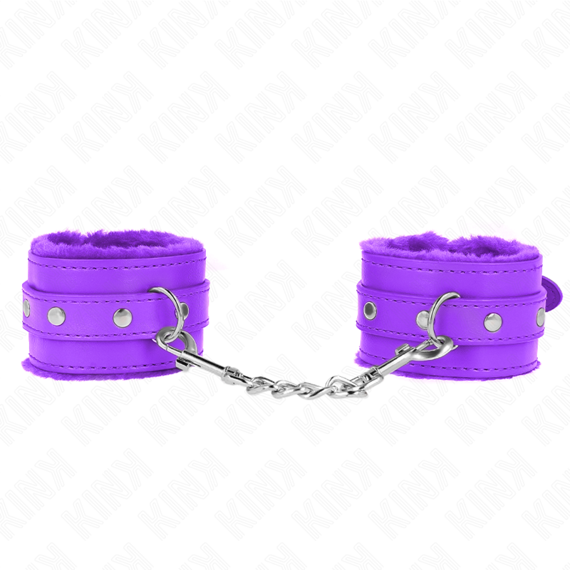 KINK - PURPLE FUR PADDED PREMIUM WRIST REST WITH ADJUSTABLE PURPLE BELT 17-29 CM X 6 CM