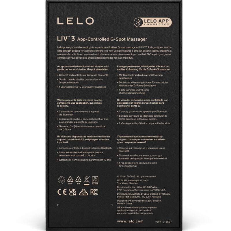 Stimolatore del punto G LELO LIV™ 3 rosa, elegante e ergonomico, progettato per la stimolazione intensa e confortevole.