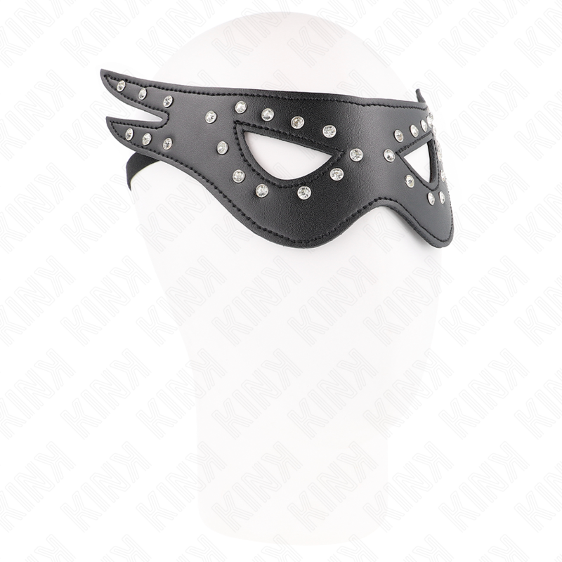 Maschera sexy in similpelle modello 2 di KINK MASKED ALLURE, misura 27x13 cm, con dettagli eleganti e stile seducente.