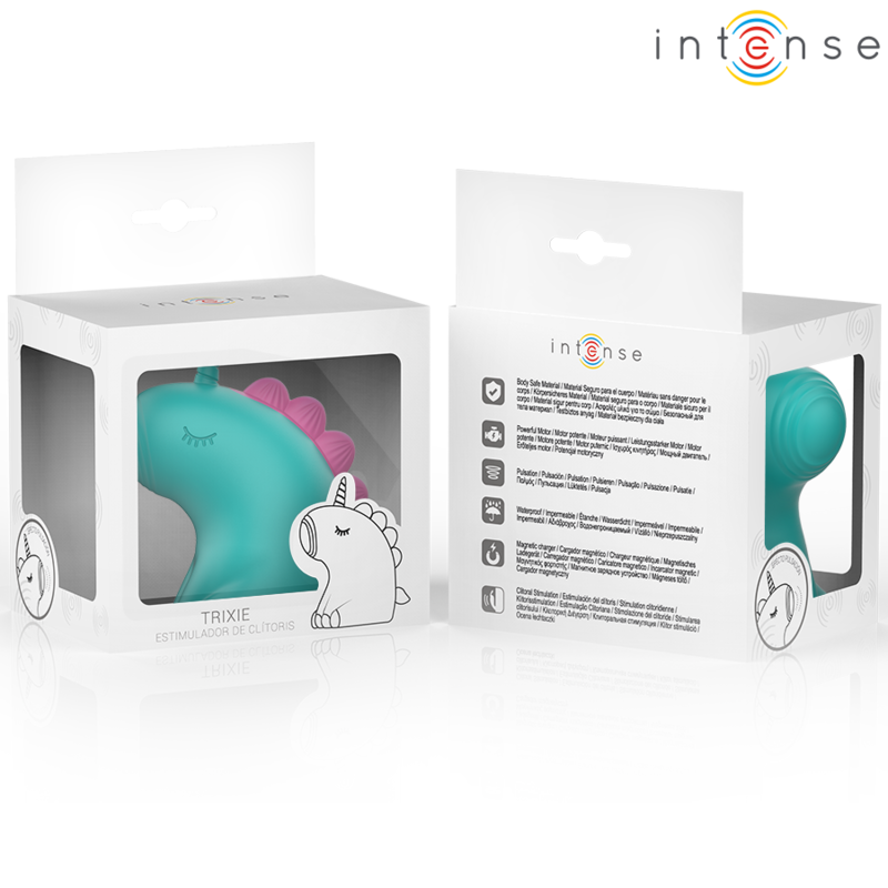 Stimolatore linguistico Trixie Unicorno della linea INTENSE FUN, design colorato e dettagliato, ideale per giochi intimi e stimolazione.