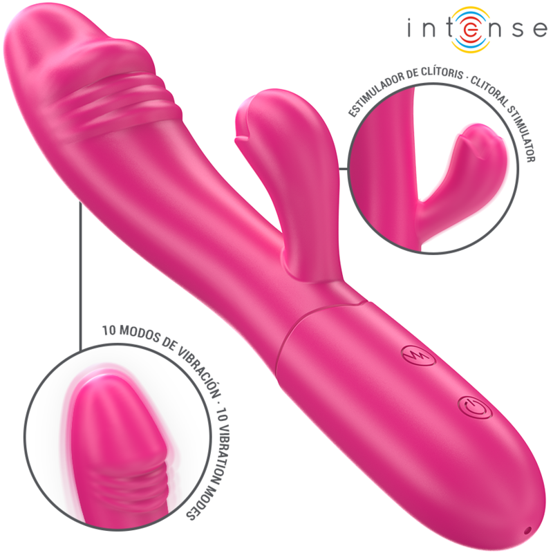 INTENSE - IVY FLEXIBLE VIBRATOR 10 VIBRATIONS WITH PINK TONGUE STIMULATION