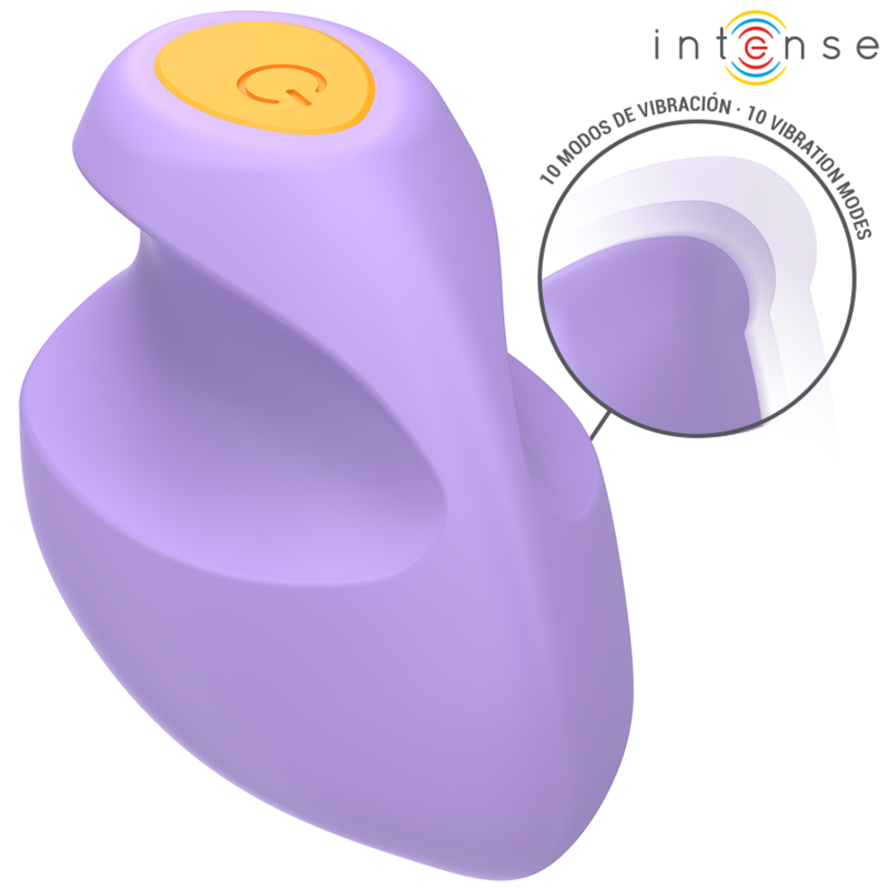 Stimolatore vibrante viola INTENSE - URSULA con 10 modalità di vibrazione, design compatto e ergonomico, marca INTENSE FUN.