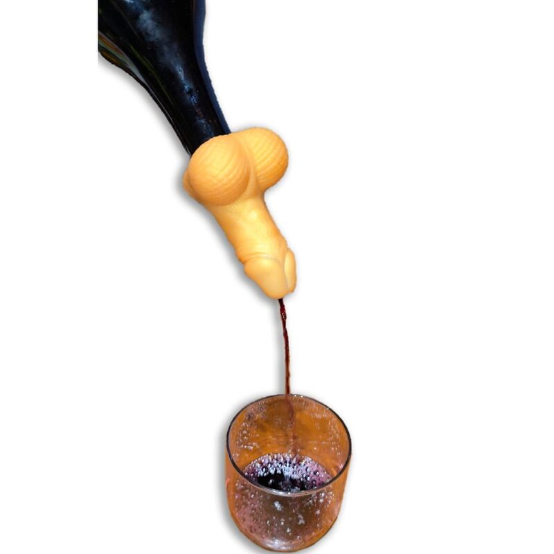 DIABLO PICANTE - DECANTER PER VINO A FORMA DI PENE DORATO