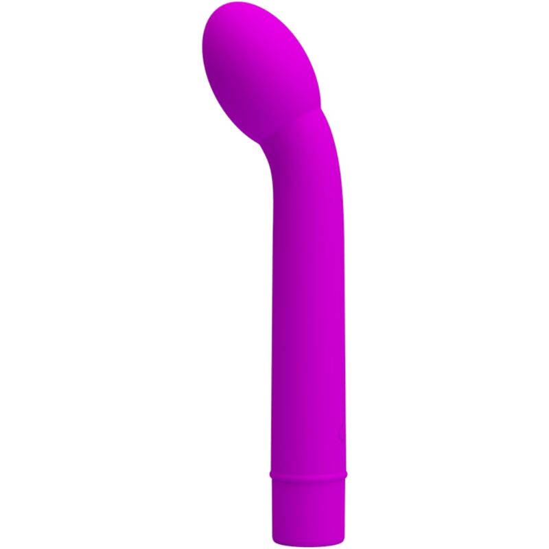 Vibratore G-spot Pretty Love Logan viola con 10 modalità di vibrazione, design ergonomico e superficie liscia.