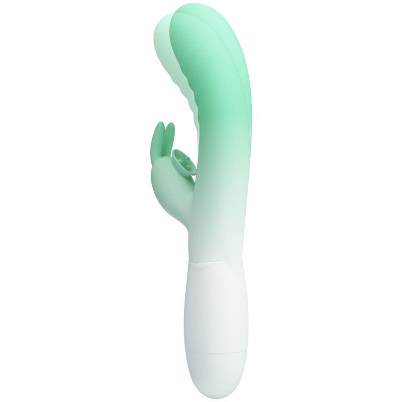 Vibratore coniglio verde PRETTY LOVE Cerberus 3 modalità di vibrazione, dettagli realistici e design ergonomico.