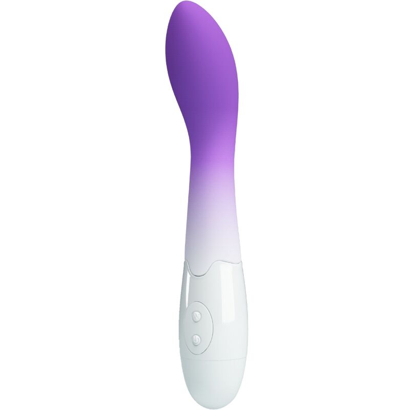 Vibratore punto G PRETTY LOVE viola con 30 modalità di vibrazione, design ergonomico e superficie liscia.