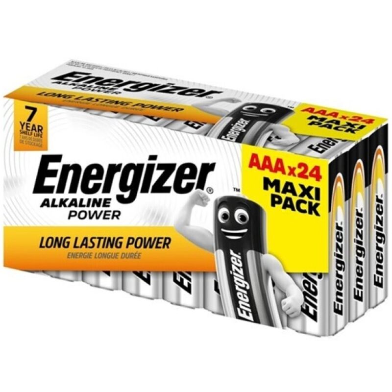 Set di 24 batterie alcaline AAA LR03 Energizer in 3 scatole da 8, batterie ricaricabili e di lunga durata.