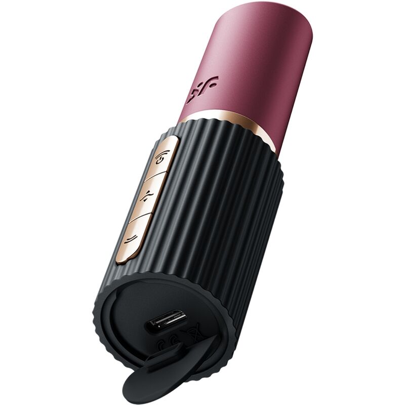 Stimolatore clitorideo SATISFYER PRO 2 KISS WAVE nero con design granulato, tecnologia AIR PULSE per piacere intenso.